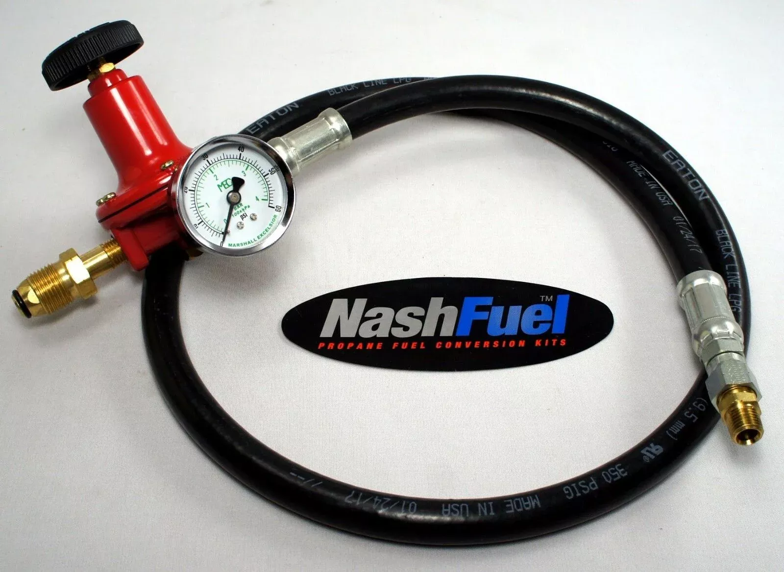 0-60psi Adjustable Propane Regulator With 8ft Hose Assembly Pol Natural Gas Lpg MEGR-6120-60-HOSE-8FT