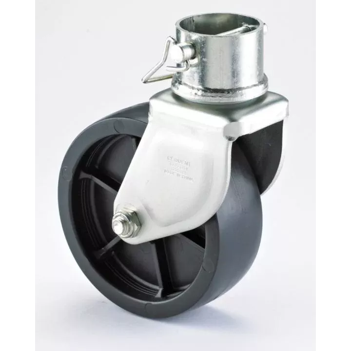 0406915 Bulldog Removable Trailer Caster with Poly Wheel, 6-in