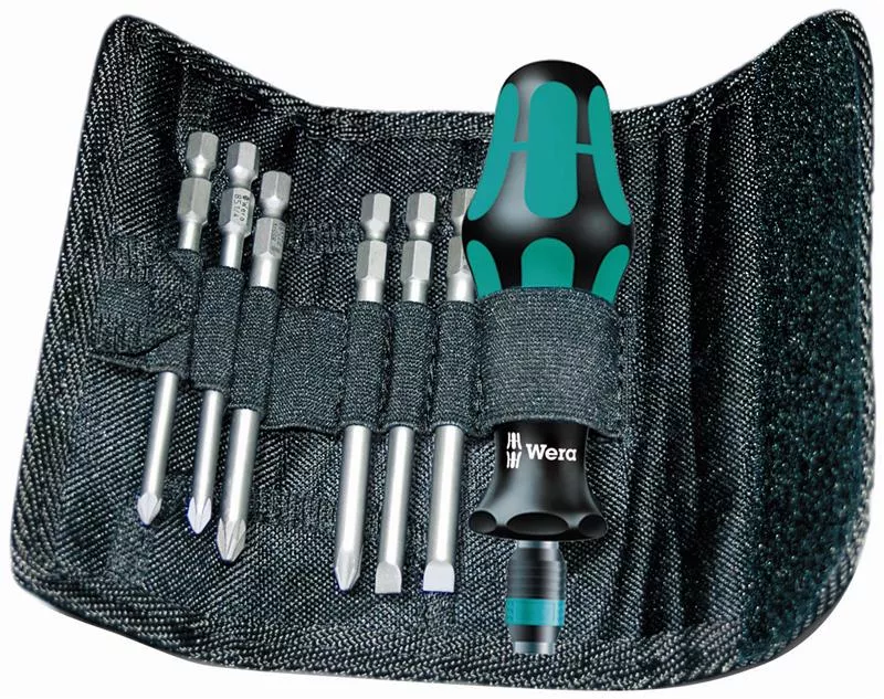 059298 Kraftform Handle And Bit Set 7Pc (Sl/Ph/Pz) With Pouch Kraftform Kompakt 40