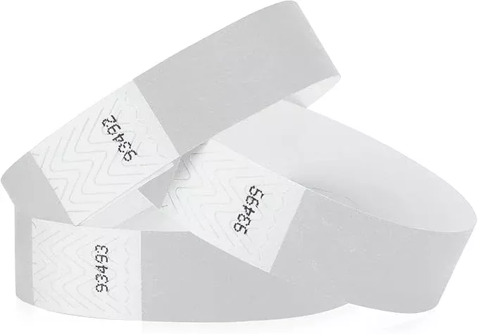 1,000 WristCo Tyvek Metallic Silver Wristbands for Events – Tamper-Proof Design Prevents Reuse – Premium-Grade Bracelets for Hospital & Medical ID, Party, Concert Entry, VIP Identification