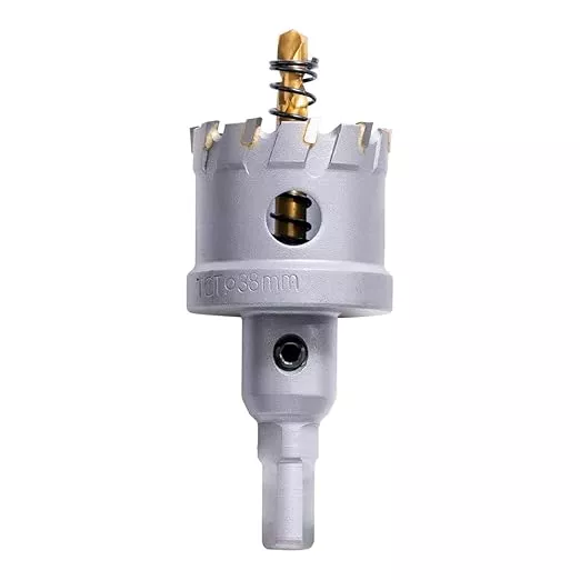 1-1/2" Carbide Hole Saw, Heavy Duty Metal Hole Cutter with Pilot Drill Bit for Cutting Stainless Steel, Metal Sheet and Aluminum Alloy (38mm | 1-1/2")