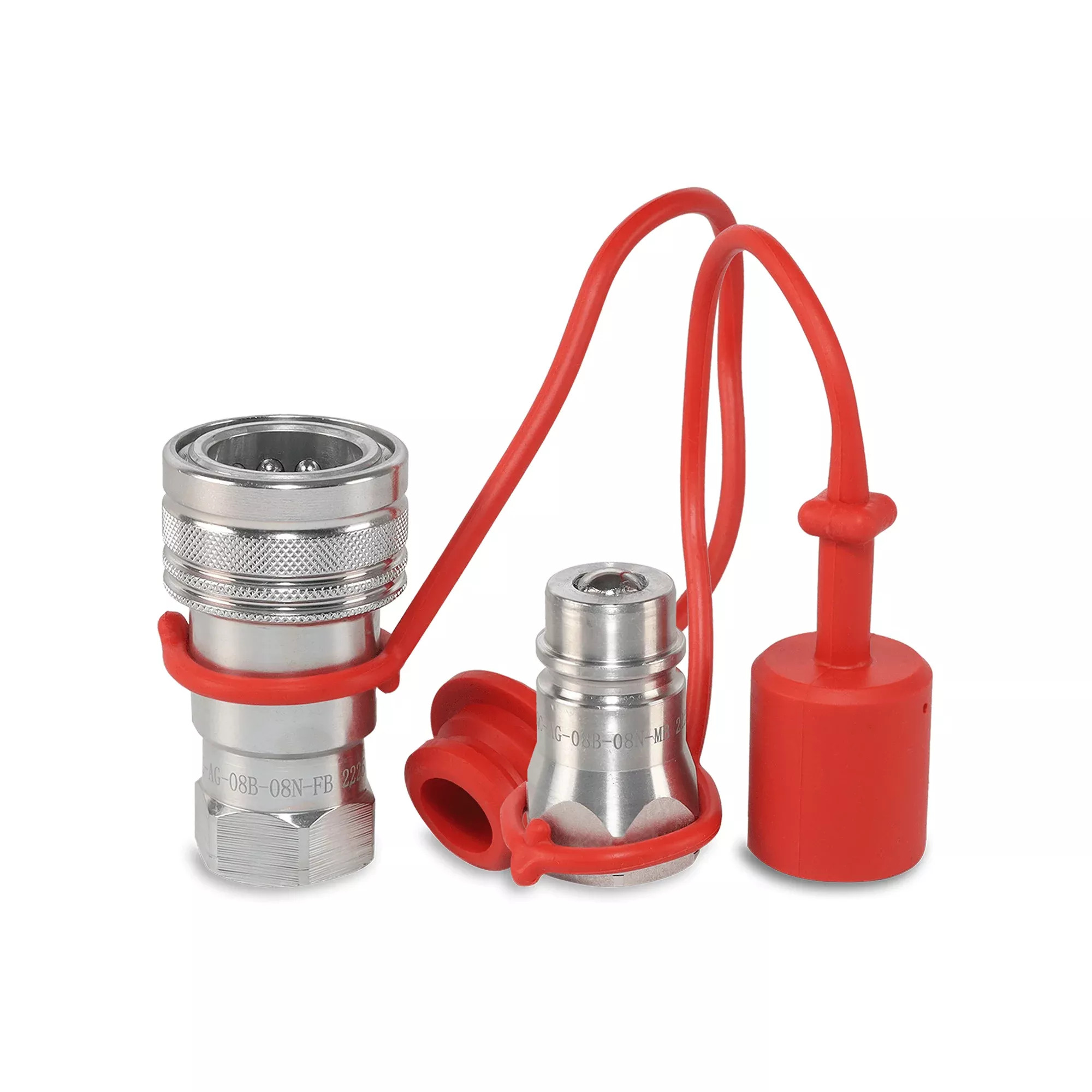 1/2″ AG Hydraulic Quick Couplers Set - 1/2″ NPT Port Ball Valve