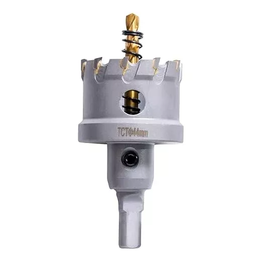 1-3/4" Carbide Hole Saw, Heavy Duty Metal Hole Cutter with Pilot Drill Bit for Cutting Stainless Steel, Metal Sheet and Aluminum Alloy (44mm | 1-3/4")