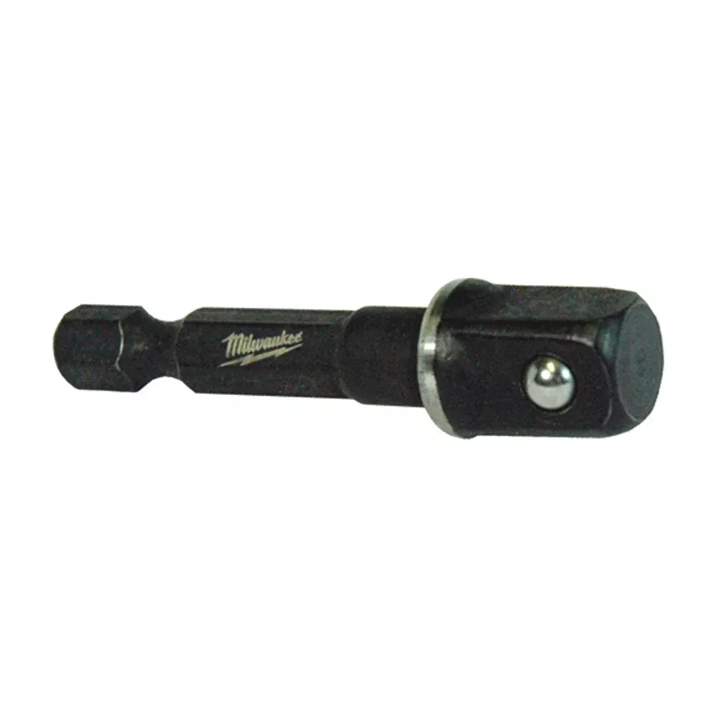 1 /4 Inch Input Hex X 1 /4 Inch Output Square Drive 1 /4 Inch Hex (Input) Square (Output) Shank 2 Inch Length Steel Shockwave™ Socket Adapter