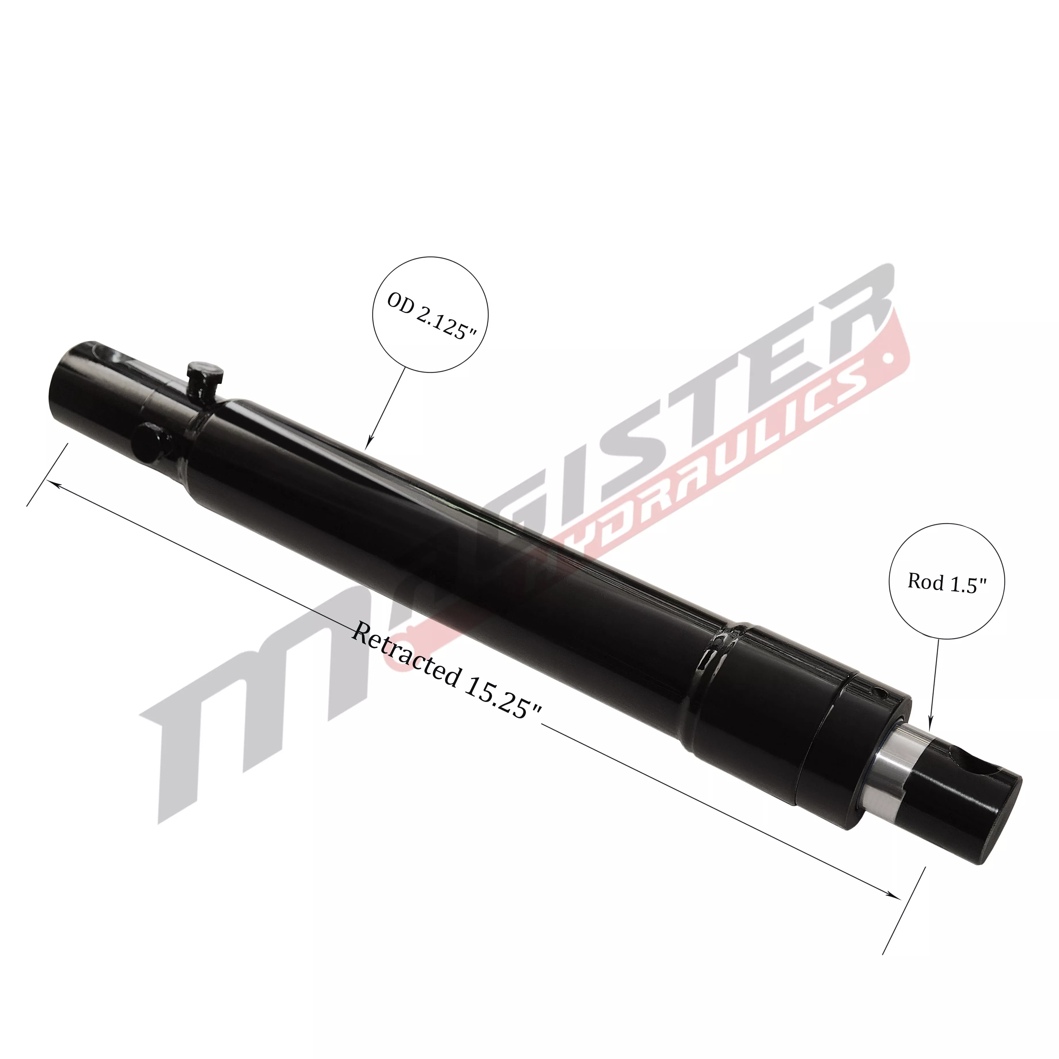1.5" bore x 8" stroke snow plow Western hydraulic cylinder