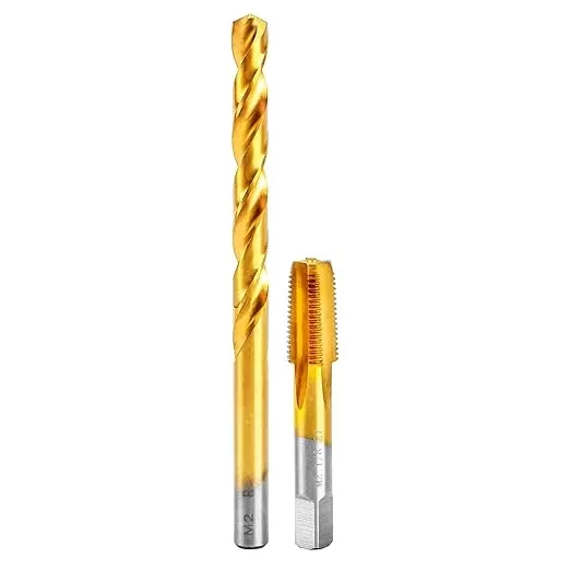 1/8-27 NPT Pipe Tap and R Drill Set,M2 HSS Hand Threading Plumbing Tap Set for Plumbers Mechanics DIY Thread Cutting Tools