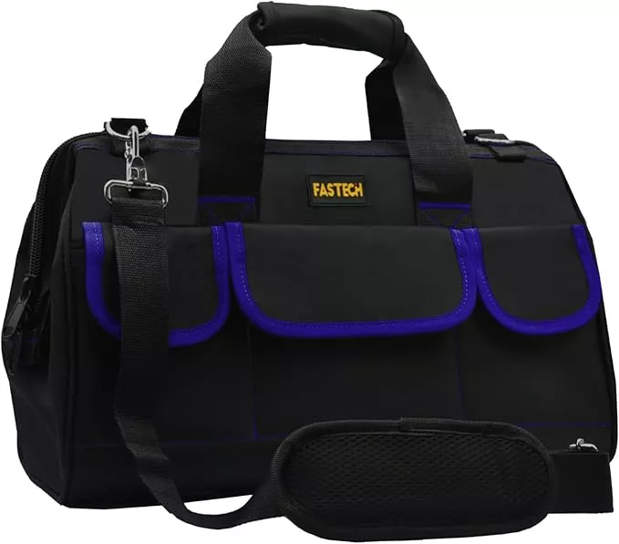 18 Inch Tool Bag,Waterproof Wide Mouth Tool Kit Heavy Duty Tool Bag Organizer, Tool Storage Package For Men/Women (18IN Blue)