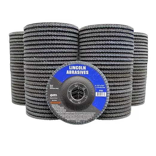 200-Pack Flap Disc 80 Grit 4.5" x 7/8" Sanding Discs