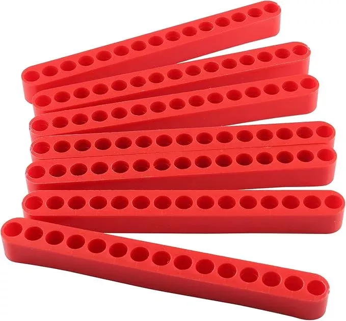 20Pcs 15 Holes Hex Shank Screwdriver Bit Holder, Plastic Screwdriver Head Storage Case, Drill Bit Storage Case, Screwdriver Head Holder Organizer Fit for 1/4 Inch Hex Shank, Red