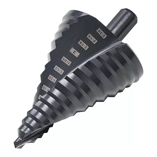 4241 HSS 1/4" - 2-3/8" Large Step Drill bits, Doubles Flutes Large Step Bits for Hole Drilling in Iron, Copper, Aluminum, Wood, Plastic…