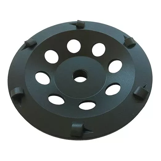 5" PCD Grinding Wheel for Epoxy, Glue, Mastic and Paint, 6 PCD Segments, 5/8"-11 Threaded Arbor