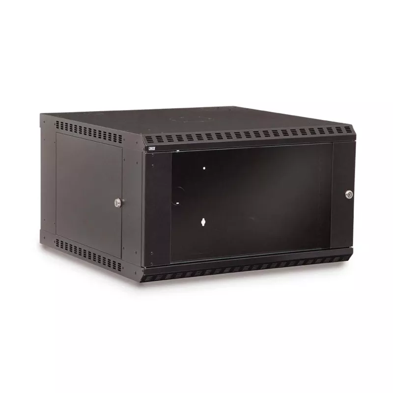 6U LINIER Fixed Wallmount Cabinet - Glass Door
