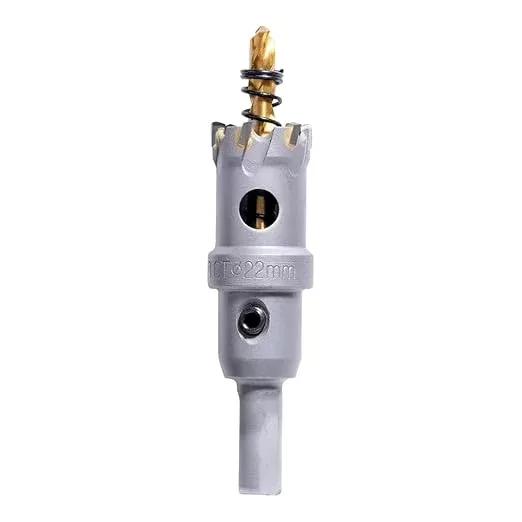 7/8" Carbide Hole Saw, Heavy Duty Metal Hole Cutter with Pilot Drill Bit for Cutting Stainless Steel, Metal Sheet and Aluminum Alloy (22mm | 7/8")