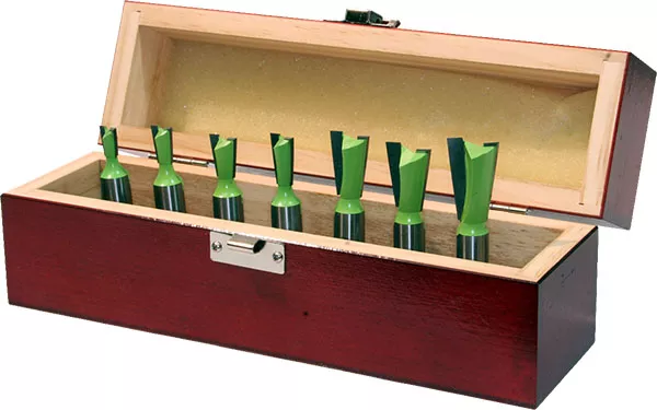 7 Pc. TCT Dovetail Bit Set