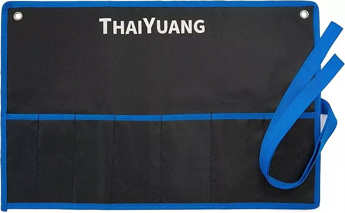 7 Pockets Tool Pouch Roll-Up Storage Bag for Hand Tools or Wrench Heavy Duty Canvas Bag Organizer