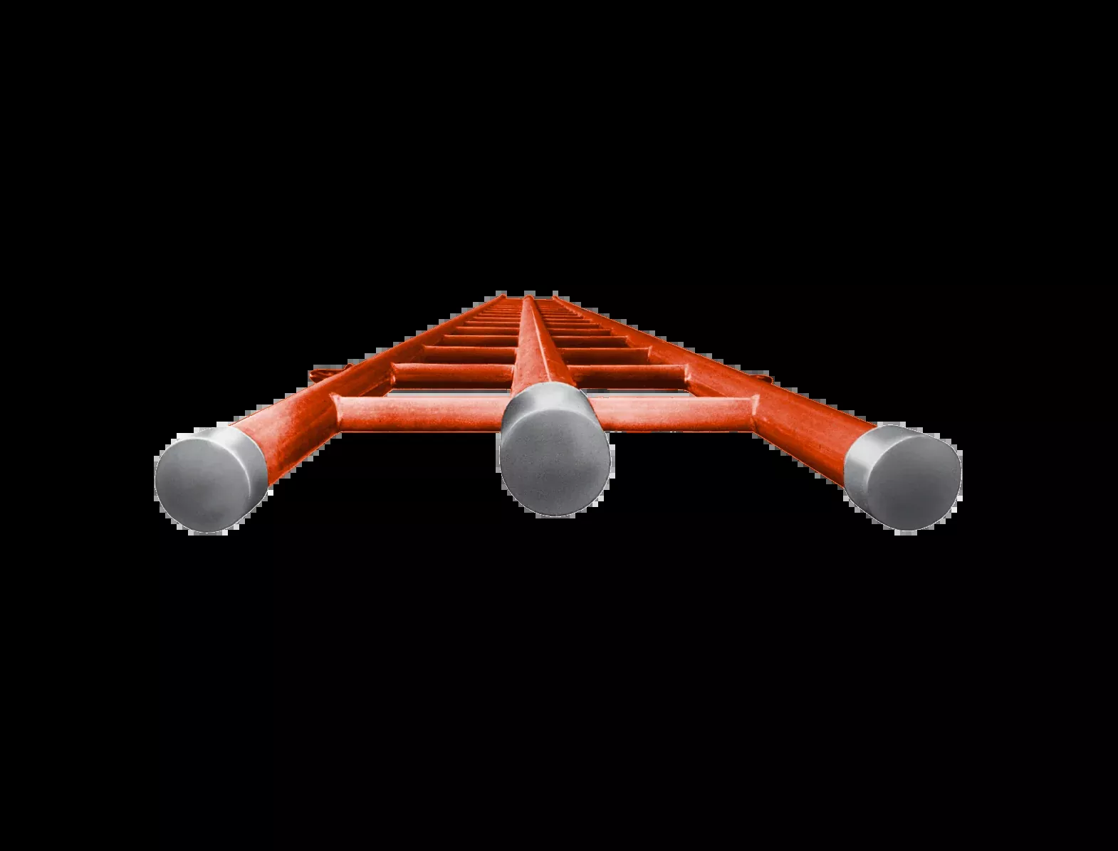 AB CHANCE 3 RAIL SPLICED LADDERS, 8′ Bottom Section