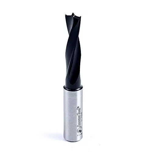 Amana Tool - 217008 Brad Pt. Solid Carbide Dowel Drill Boring Bit R/H 8mm Dia x 70mm Lon
