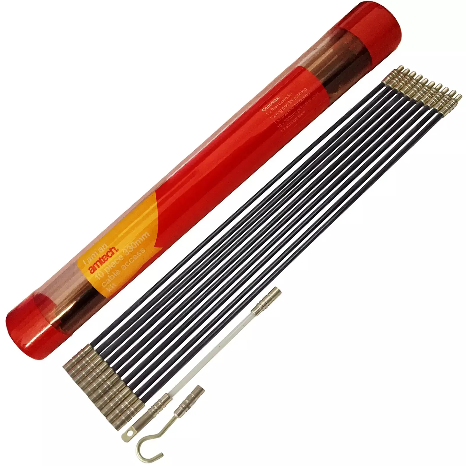 Amtech 10 x 330mm Electricians Cable Access Kit