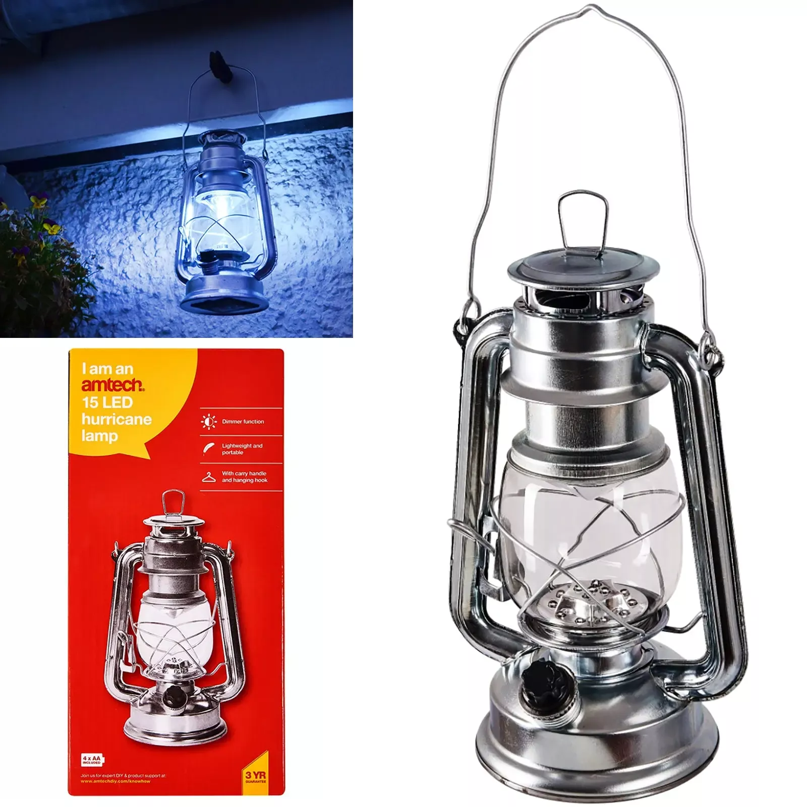 Amtech 15 LED Hurricane Lamp Super Bright Torch