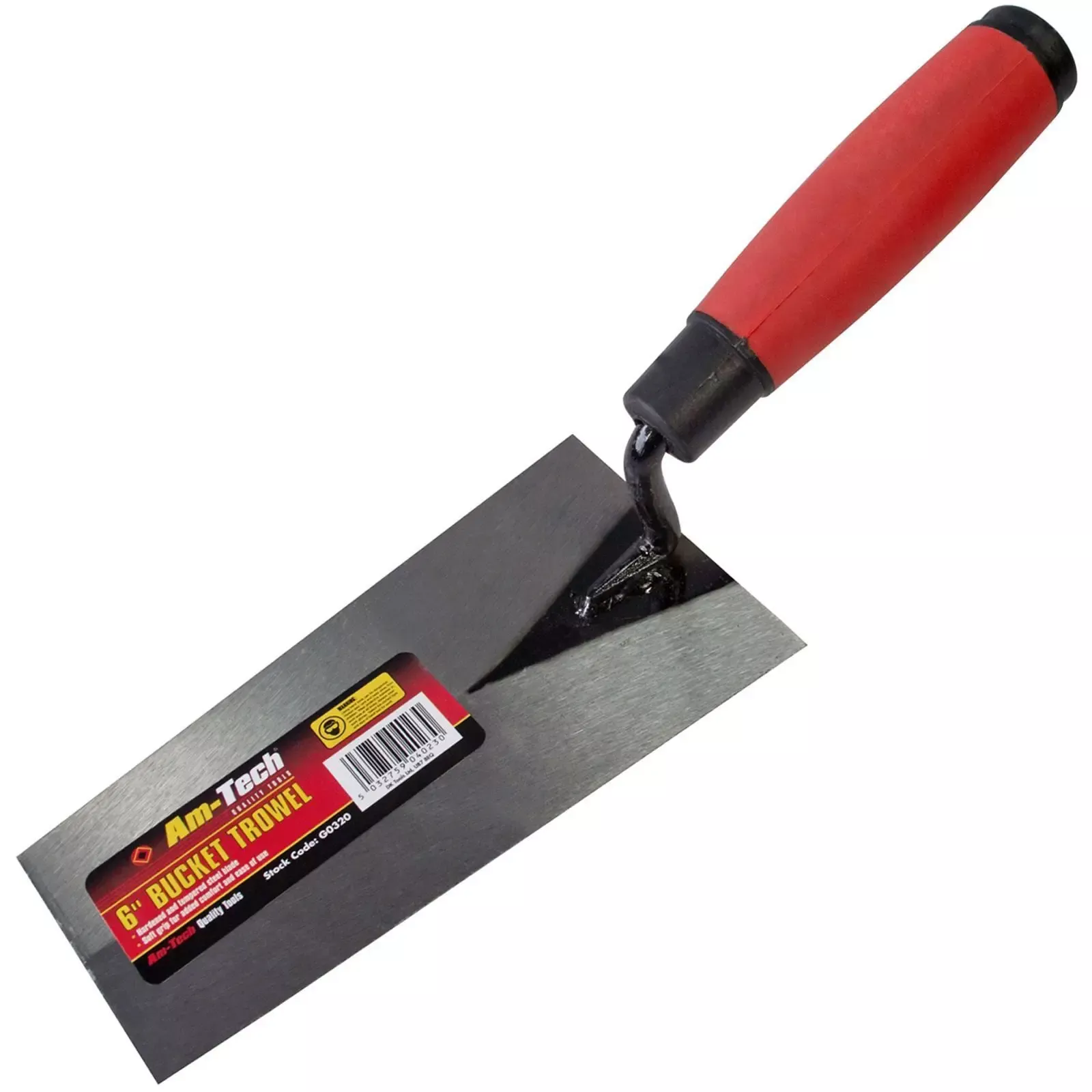 Amtech 150mm (6") Bucket Trowel with Soft Grip Handle