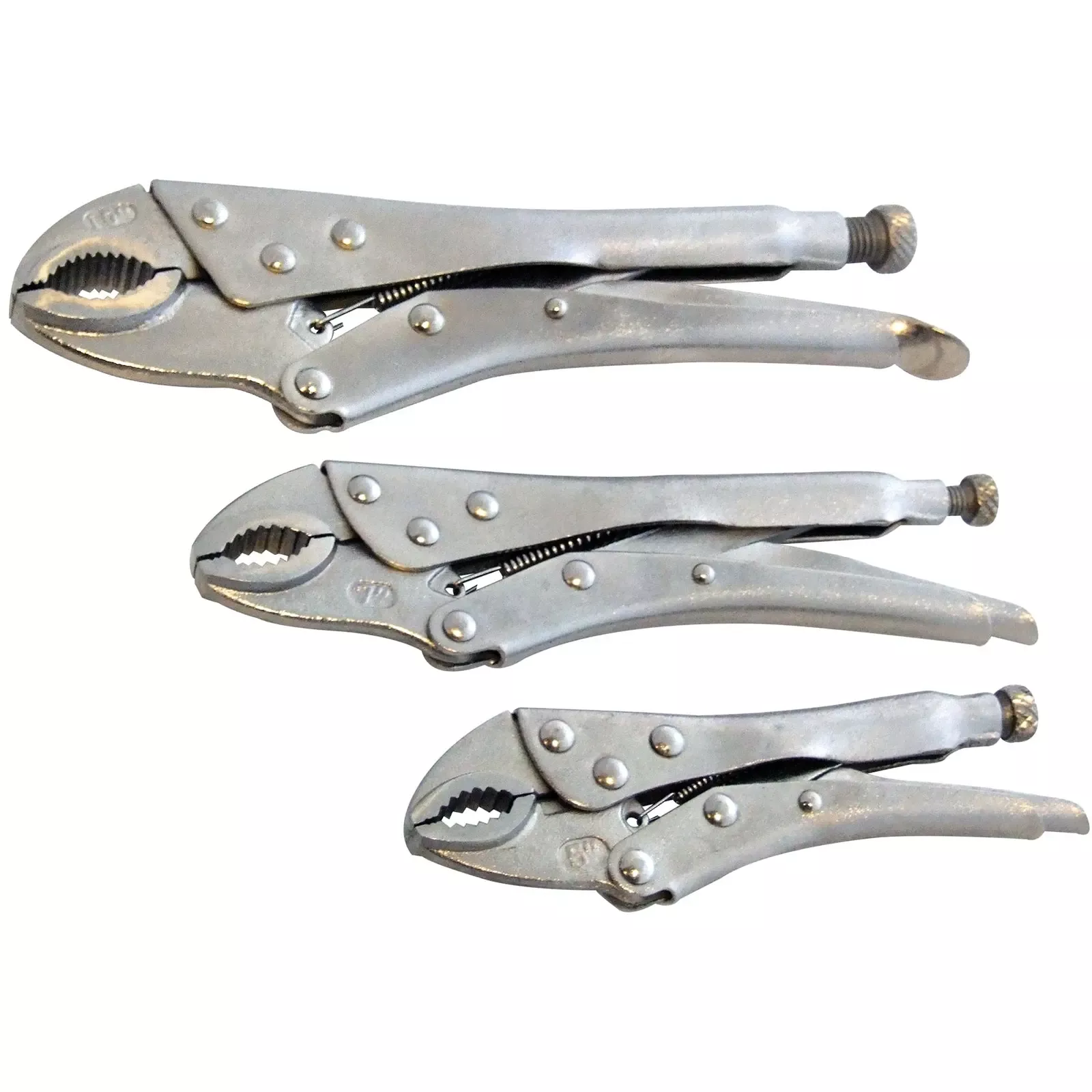 Amtech 3 Piece Locking Mole Grip Plier Set 5" 7" 10"
