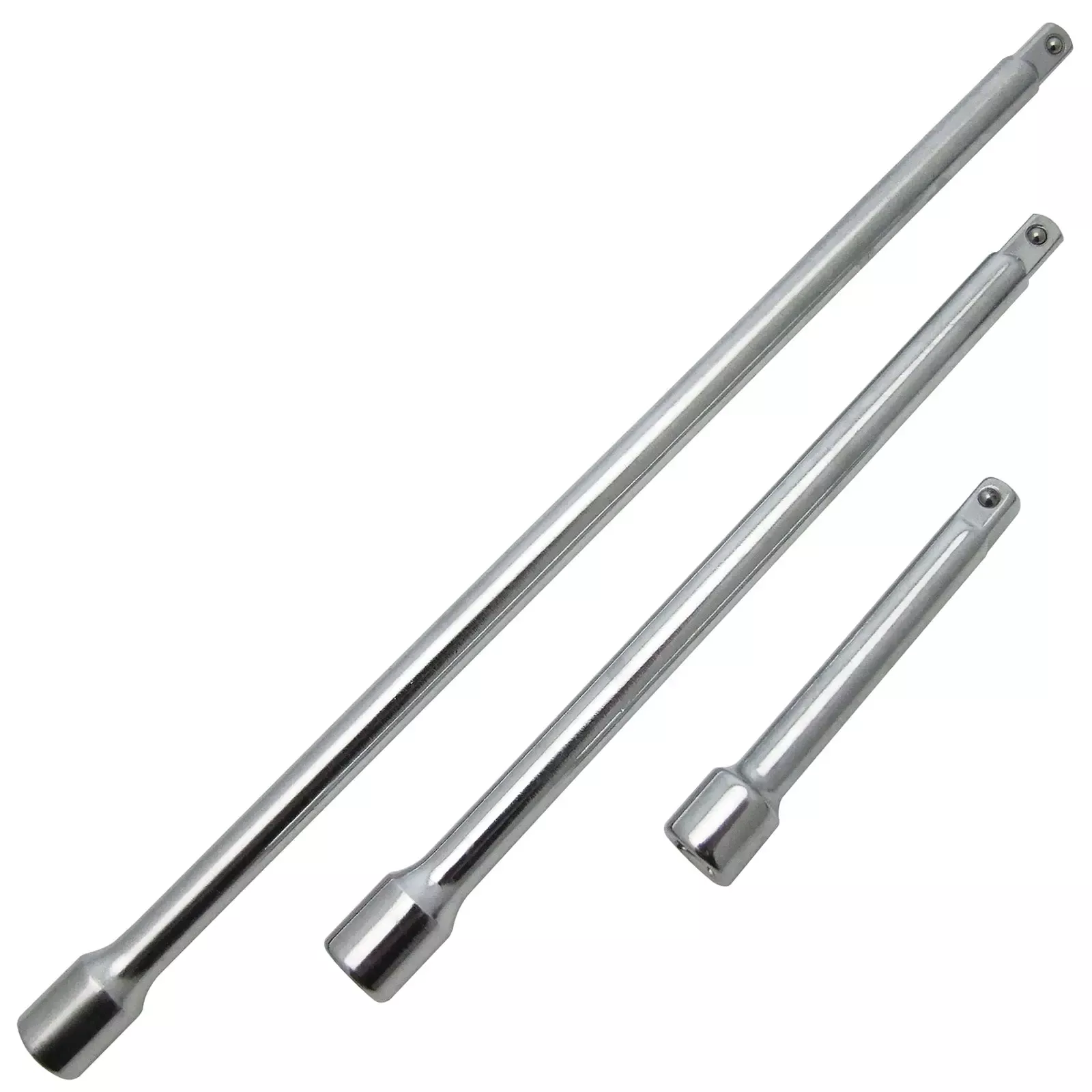 Amtech 3 Piece Socket Extension Bar Sets 75mm 150mm 225mm