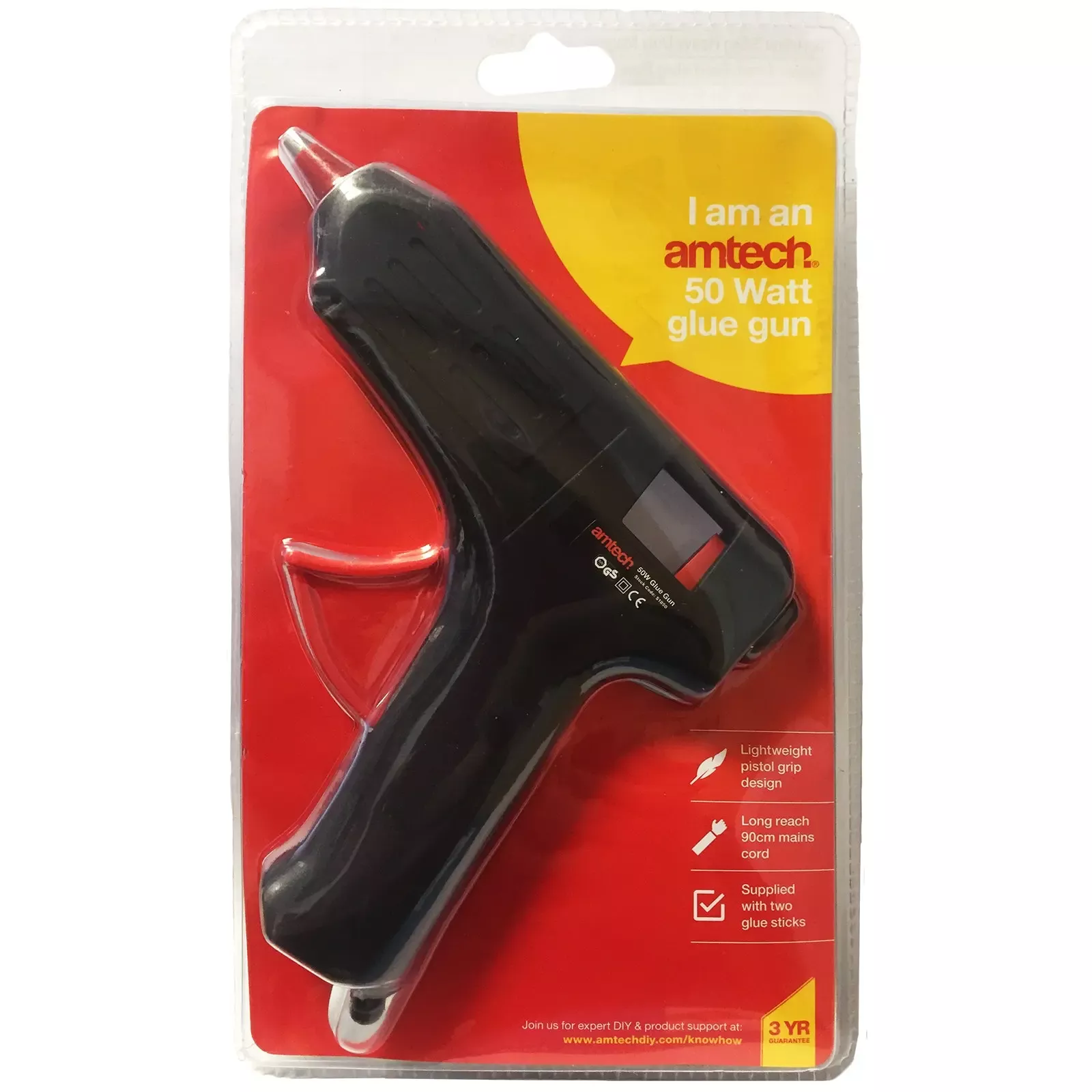 Amtech 50w Glue Gun with 2 Glue Sticks