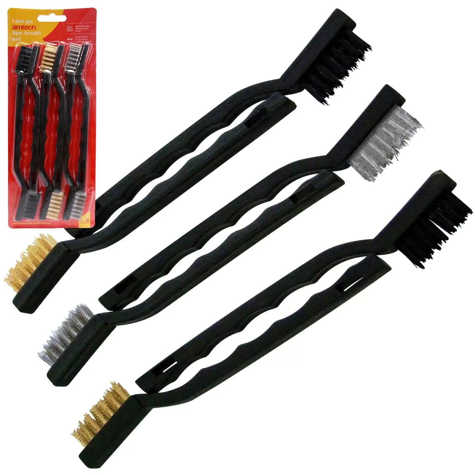 Amtech 6 Piece 175mm Wire Brush Set