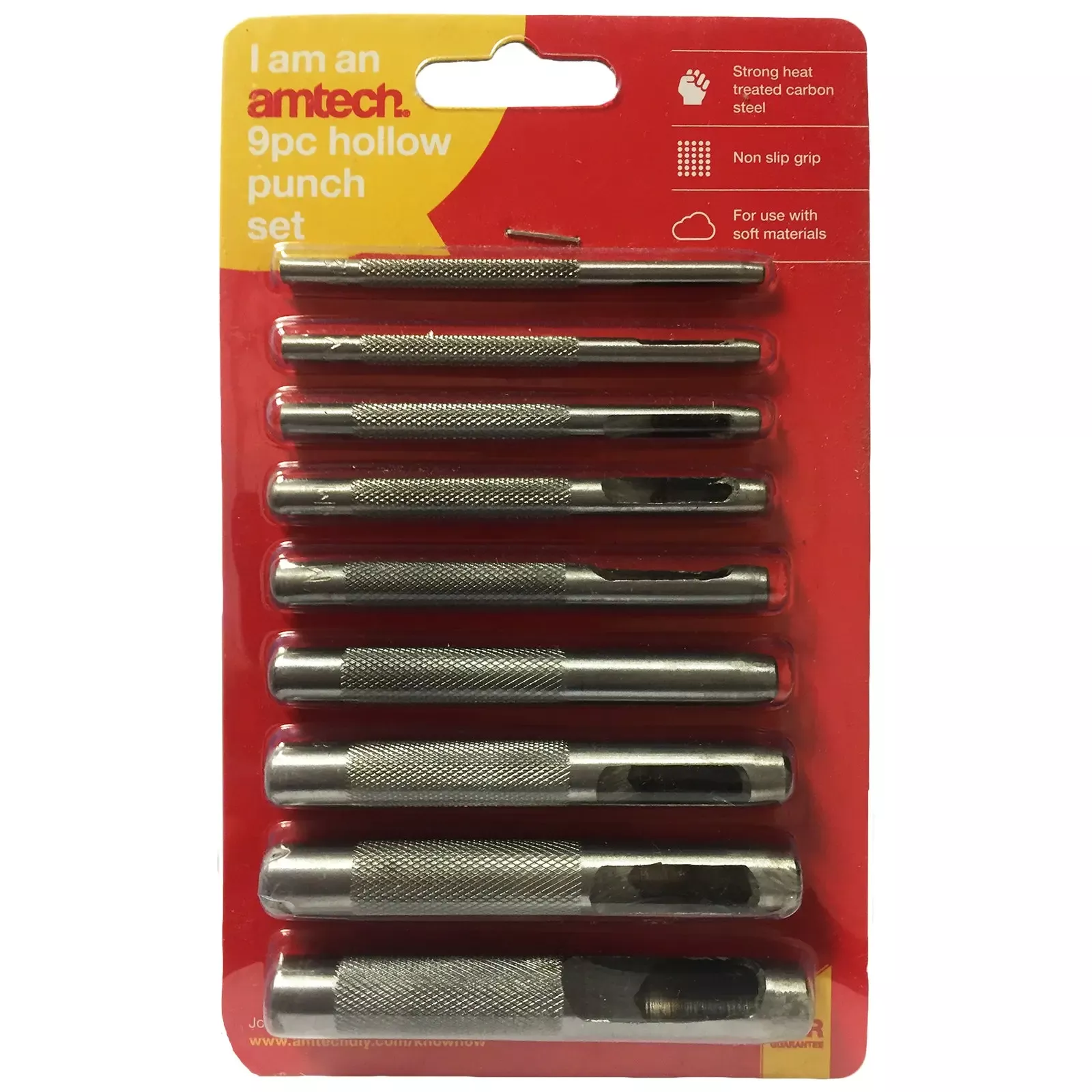 Amtech 9 Piece Hollow Punch Set 2.5-10mm