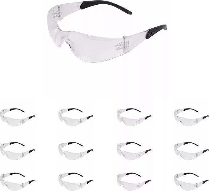 ATERET Protective Polycarbonate Safety Glasses w/TPR Coated Temples For Safety Protection