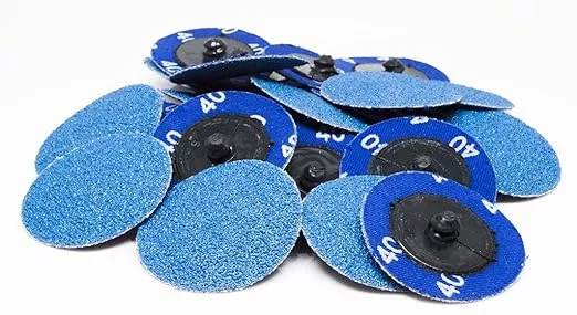 Benchmark Abrasives 2 Inch Sanding Discs Quick Change Zirconia - Male R Type Backing Drill & Die Grinder Sanding Disc for Deburring Polishing Rust Remover for Metal Paint Stripper (25 Pack), Mix Grit