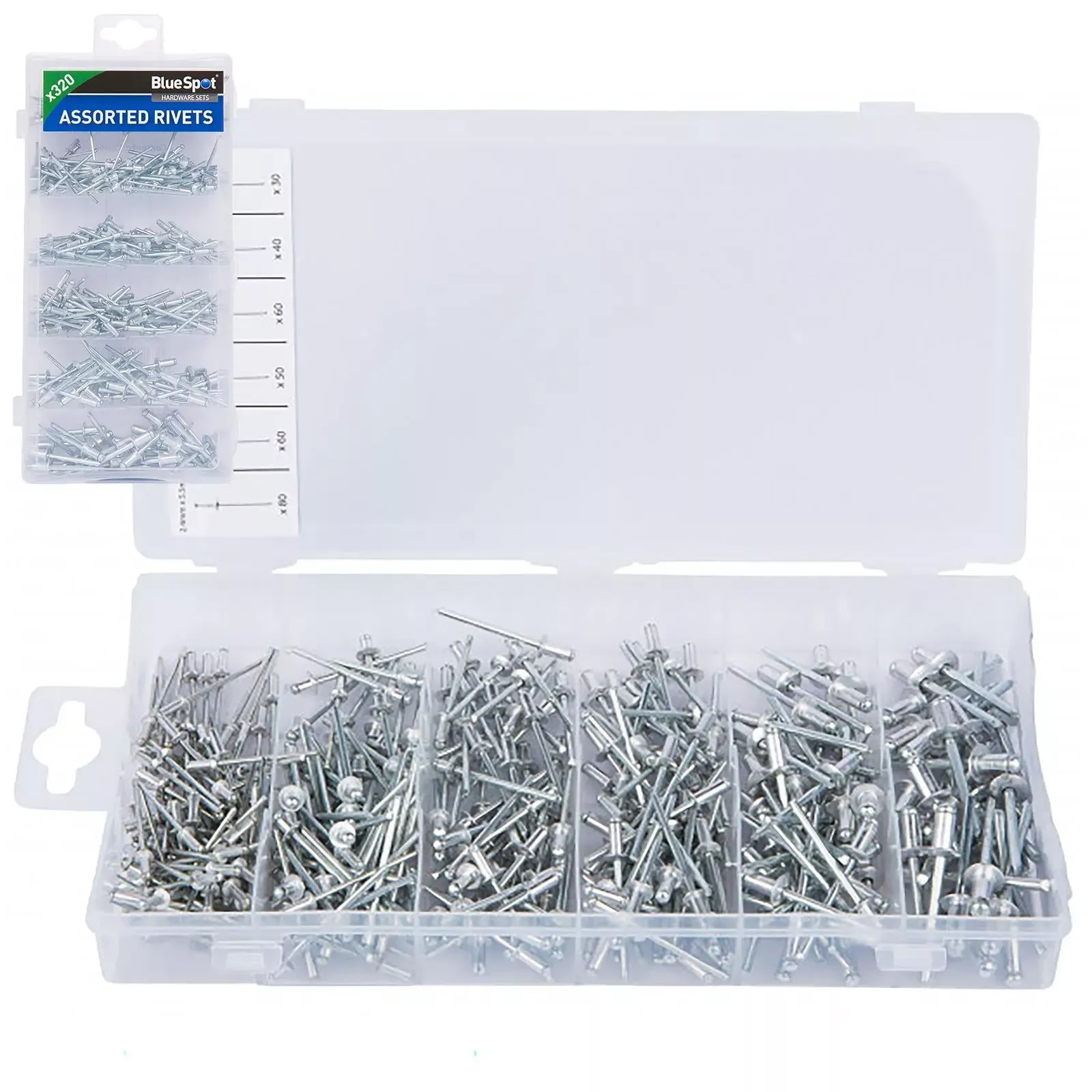 BlueSpot Blind Rivet Set Assorted 320 Pieces 2.4-8mm