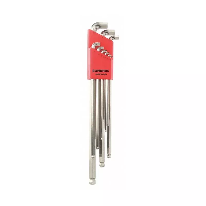Bondhus 16799 BriteGuard Stubby Ball End L-Wrench Set, 9 Pc.