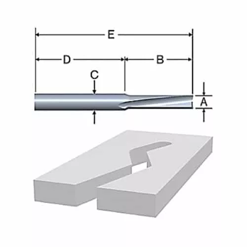 Bosch 85611M Plastic Cut Bit 1/4", 1/4" Shk., S.C. (Super)