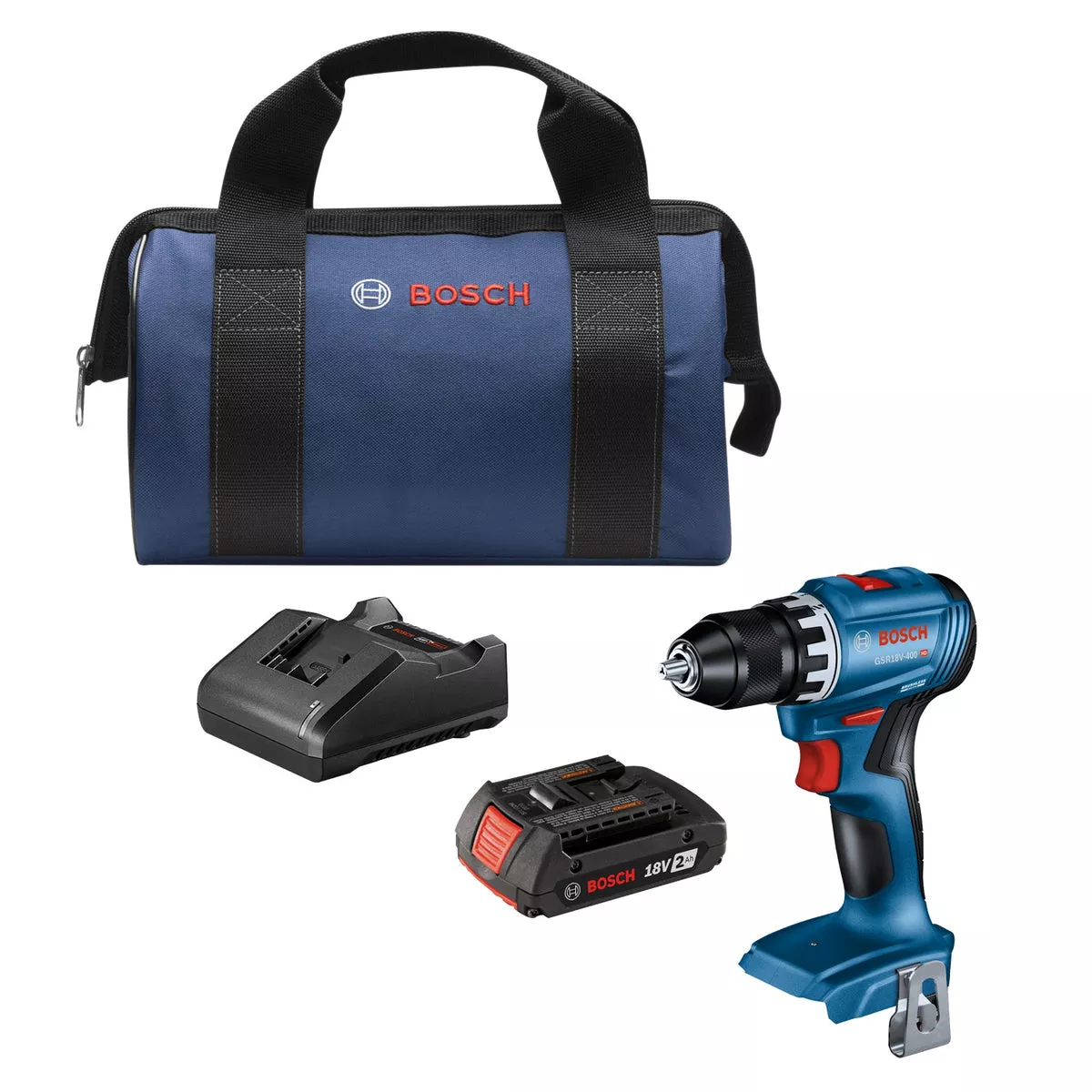 Bosch GSR18V-400B12 | 18V 1/2 In. Drill/Driver Kit