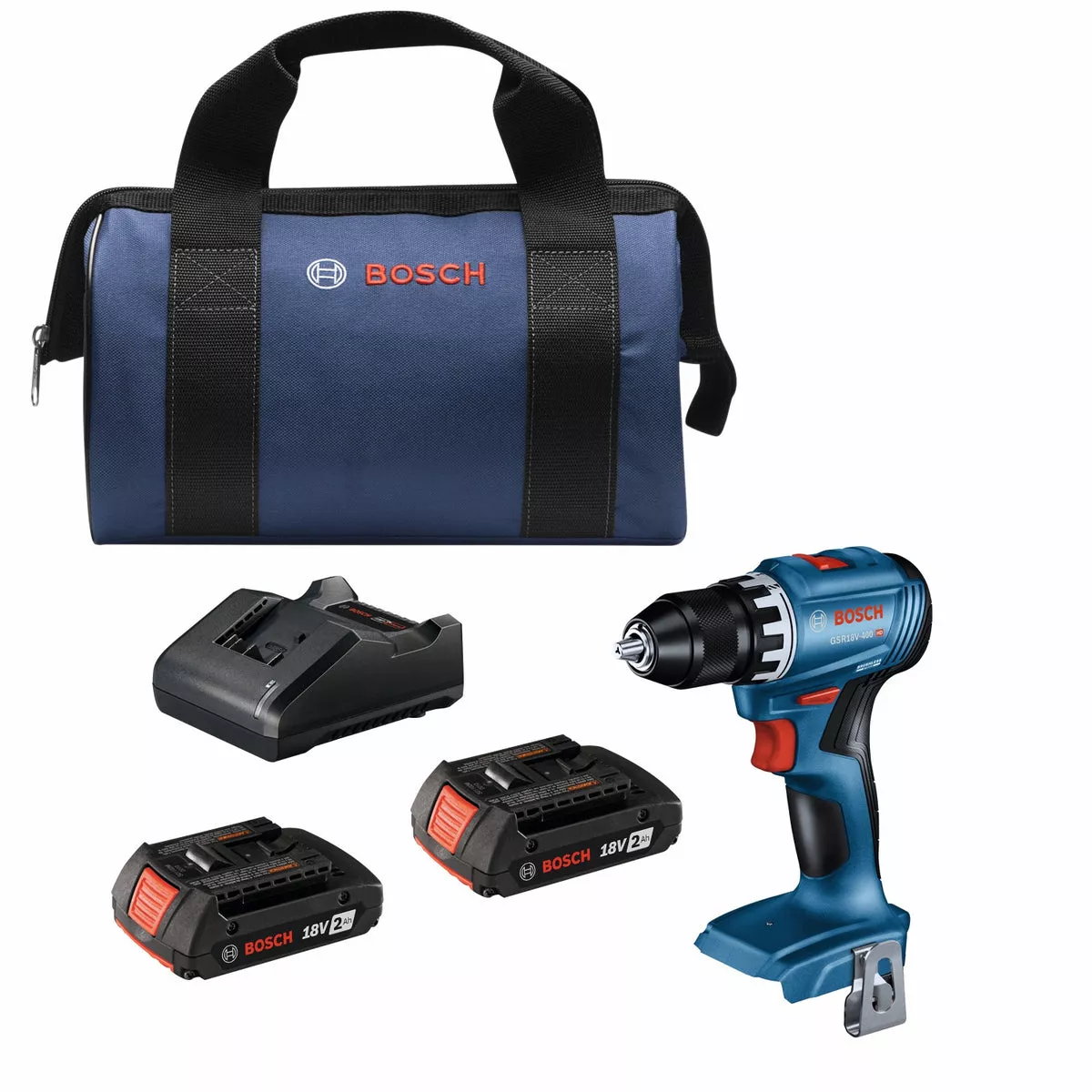 Bosch GSR18V-400B22 | 18V 1/2 In. Drill/Driver Kit