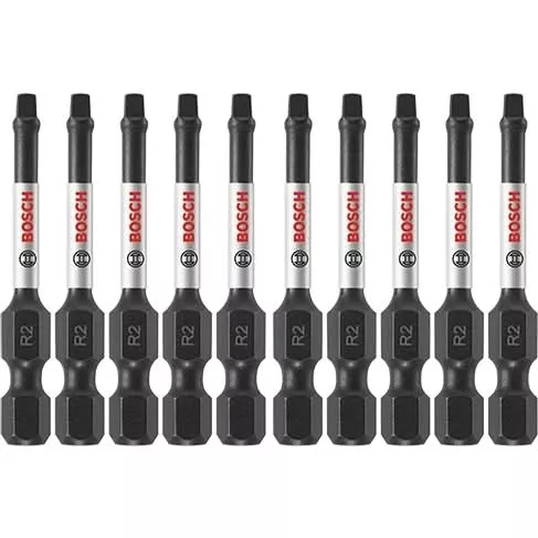 Bosch ITSQ22B 10-Piece Impact Tough 6 In. Square #3 Power Bits
