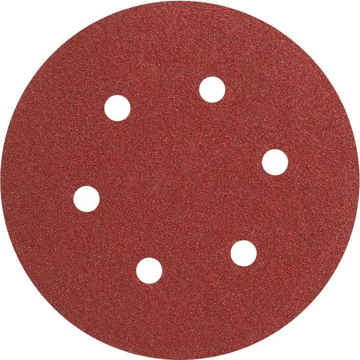 Bosch SR6R080 5-Piece 80 Grit 6 In. 6 Hole Hook-And-Loop Sanding Discs