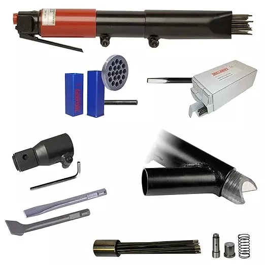 CS Unitec | 2B Needle and Chisel Scaler Pro Kit | 19 Needle Air Chisel | Professional Grade 3000 BPM Inline Grip | Air Power 5.5 CFM - 199.3120 Pro Kit