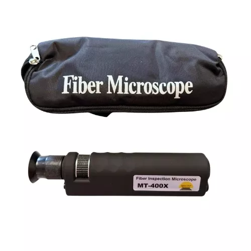 Destiny Solutions | Fiber Inspection Microscope 400X Magnification SC FC ST LC Interface End Face w/ 1.25mm & 2.5mm Adapter | #MT-400X