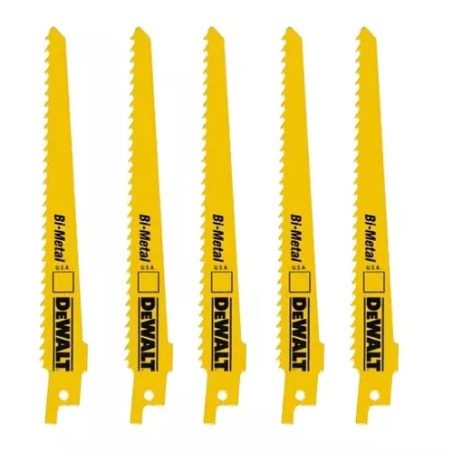 Dewalt Dw4801 6 3Tpi Bi-Metal Reciprocating Saw Blade (5 Pack)