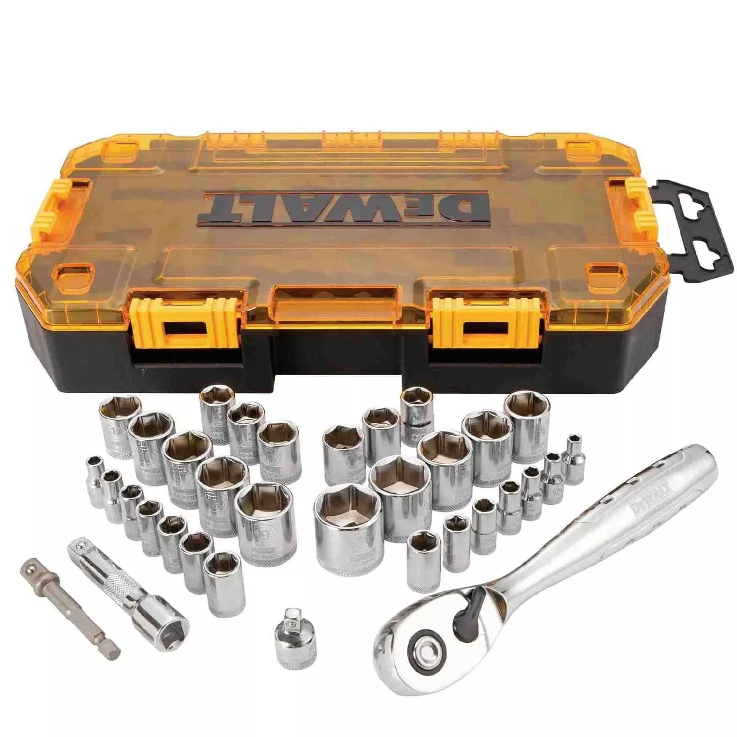 Dewalt DWMT73804 34-Piece 1/4-in & 3/8-in Drive Socket Set