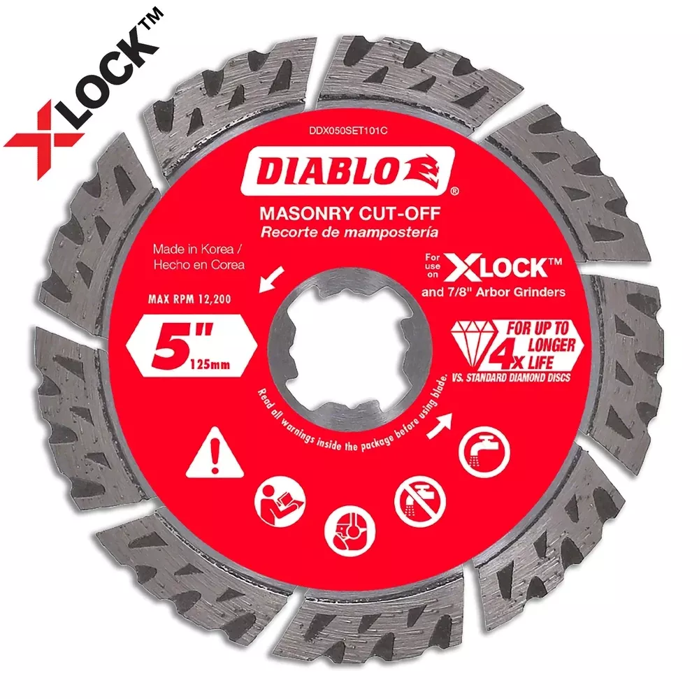 Diablo 5 in. Diamond Segmented Turbo Masonry Cut-Off with X-LOCK arbor DDX050SET101C