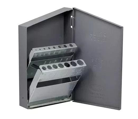 Drill America Drill Bit Index/Case, 1/16-1/2 by 32nds (15 Sizes), 10350, HUT15