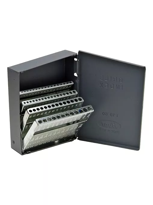 Drill America Drill Bit Index/Case, 1 - #60 (60 Sizes), 10600, HUT60