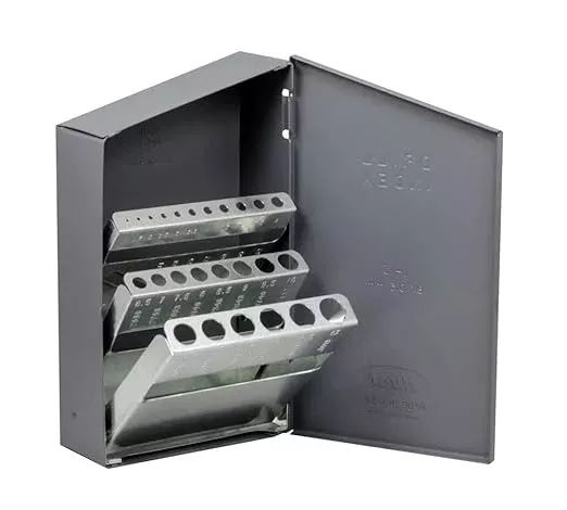 Drill America Drill Bit Index/Case, 1mm - 13mm by 0.5mm (25 Sizes), 11150, HUT4025
