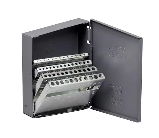 Drill America Drill Bit Index/Case, 1mm - 5mm by 0.1mm (50 Sizes), 11250, HUT4050