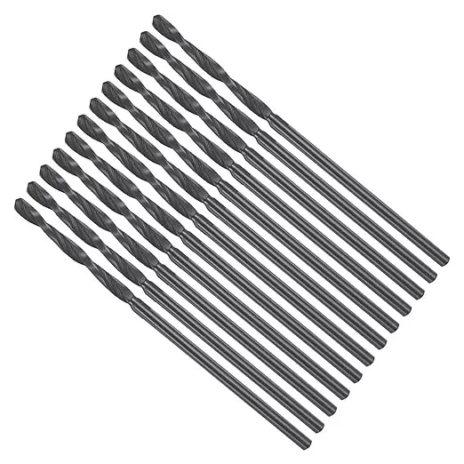 Drill Bit, 1.4mm Cutting Diameter, 4241 HSS Nitriding Black 118° Cutting Angle Versatile Jobber Bits - (Applications: for Drilling Plastic Wood Soft Metal), 12-Pieces