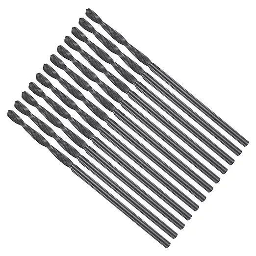 Drill Bit, 1.5mm Cutting Diameter, 4241 HSS Nitriding Black 118° Cutting Angle Versatile Jobber Bits - (Applications: for Drilling Plastic Wood Soft Metal), 10-Pieces