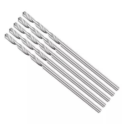 Drill Bit, 1.7mm Cutting Diameter, 4241 HSS 118° Cutting Angle Uncoated Bright Versatile Jobber Bits - (Applications: for Drilling Plastic Wood Soft Metal), 5-Pieces